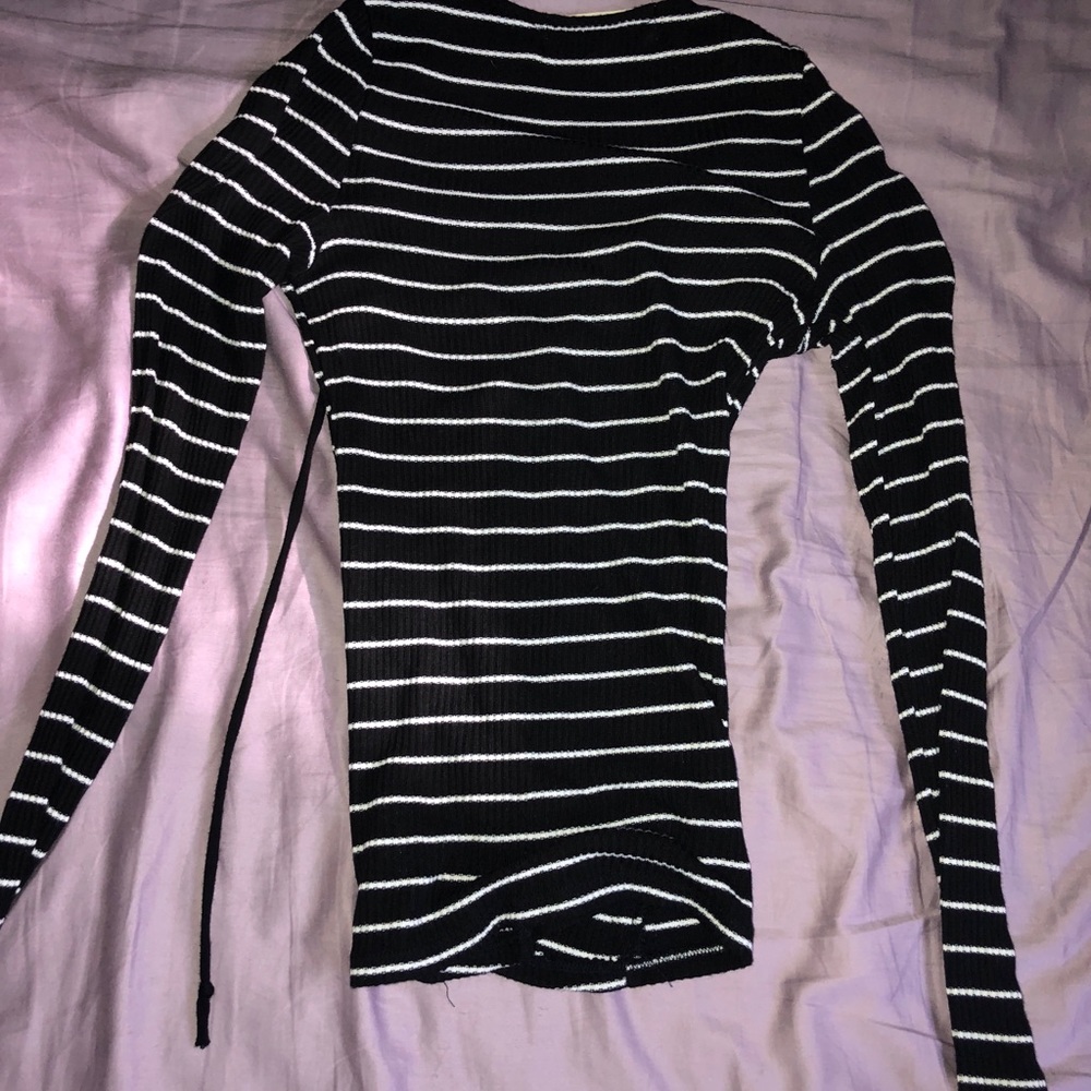 Urban Outfitters Tie Striped Shirt
